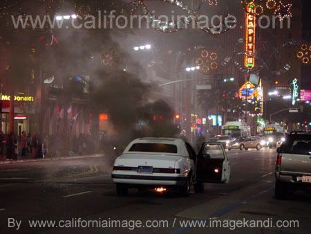 Hollywood - Car Fire on the Boulevard
