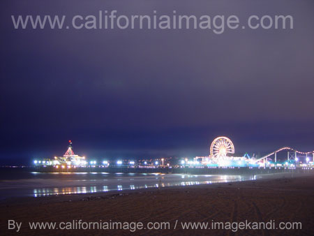 Santa Monica Pier Night Lights