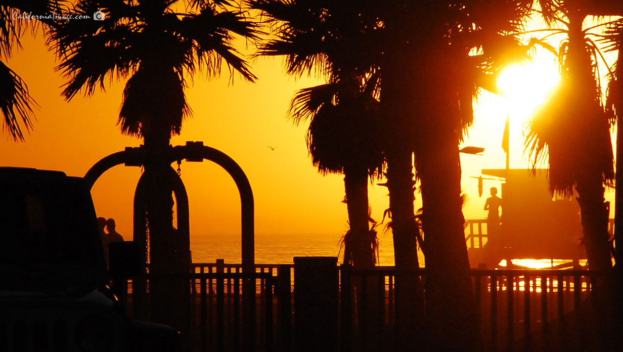 Beach Sunset Lifeguard
