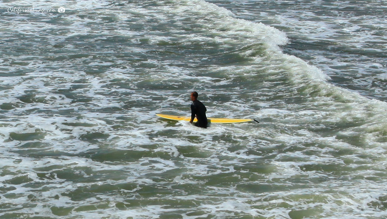 Surfer Entering Water