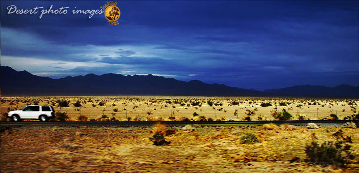Car on Desert Freeway