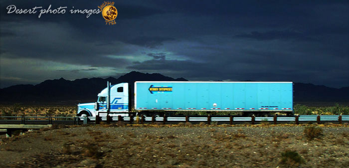 Truck on Desert Freeway