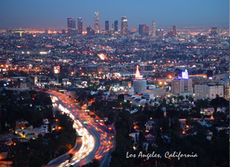 Night Los Angeles Postcard